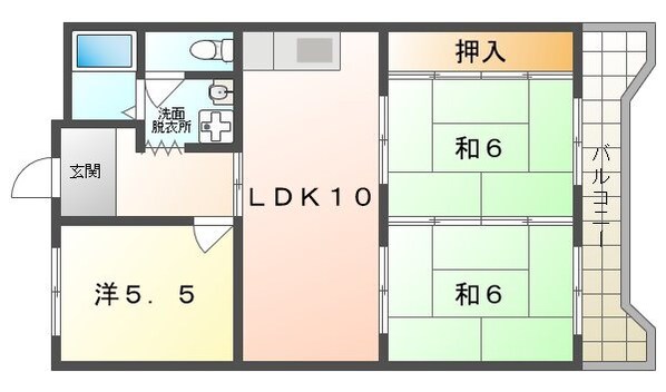 奥野マンションの物件間取画像